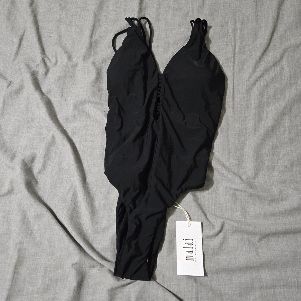 MALAI Super Strappy Back One Piece Swimsuit Size Large NWT Beachy Resortwear